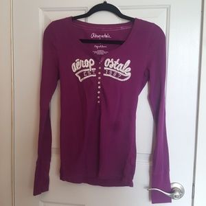 Aero Purple Waffle Long Sleeve Tee